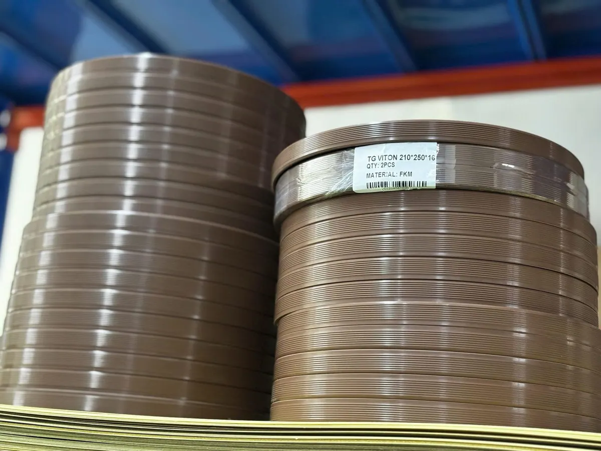Hai chồng phớt Viton cỡ lớn trên kệ kho
