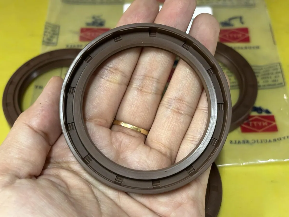 Tay cầm chiếc phớt Viton cỡ lớn, lộ lòng trong